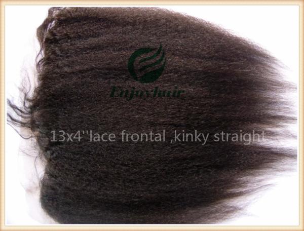malaysian virgin remy hair lace frontal 13''x4'' ,natural color kinky straight
