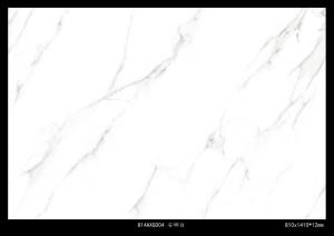 Quality 81*141cm Marble Look Porcelain Tile Glazed White Calacatta Carrara Marble Porcelain Tile wholesale