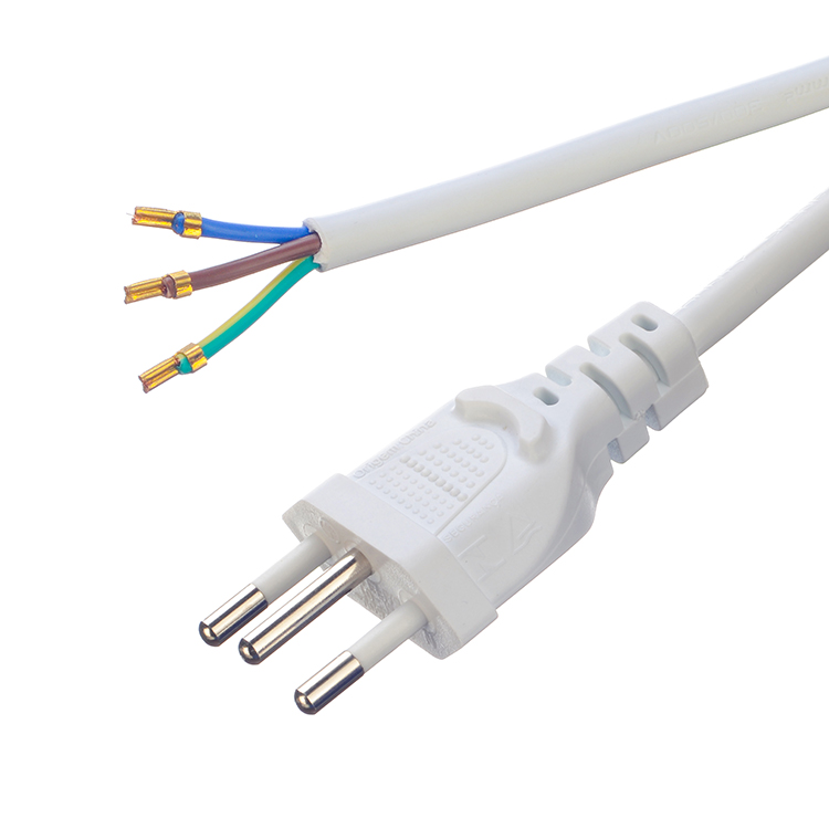 Customization Brazil 10A/250V 3 Pin Plug 3x0.75MM2 PS4 Power Cable for Salt Lamp Certified by DIN VDE 0620/EN 50075 1990