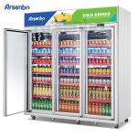 110V 60Hz Commercial Cold Drink Fridge , Luster Plate Retail Beverage Refrigerat