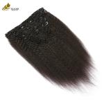 Yaki Kinky Malaysian Weave Hair Seamless Clip In Extensions 7pcs