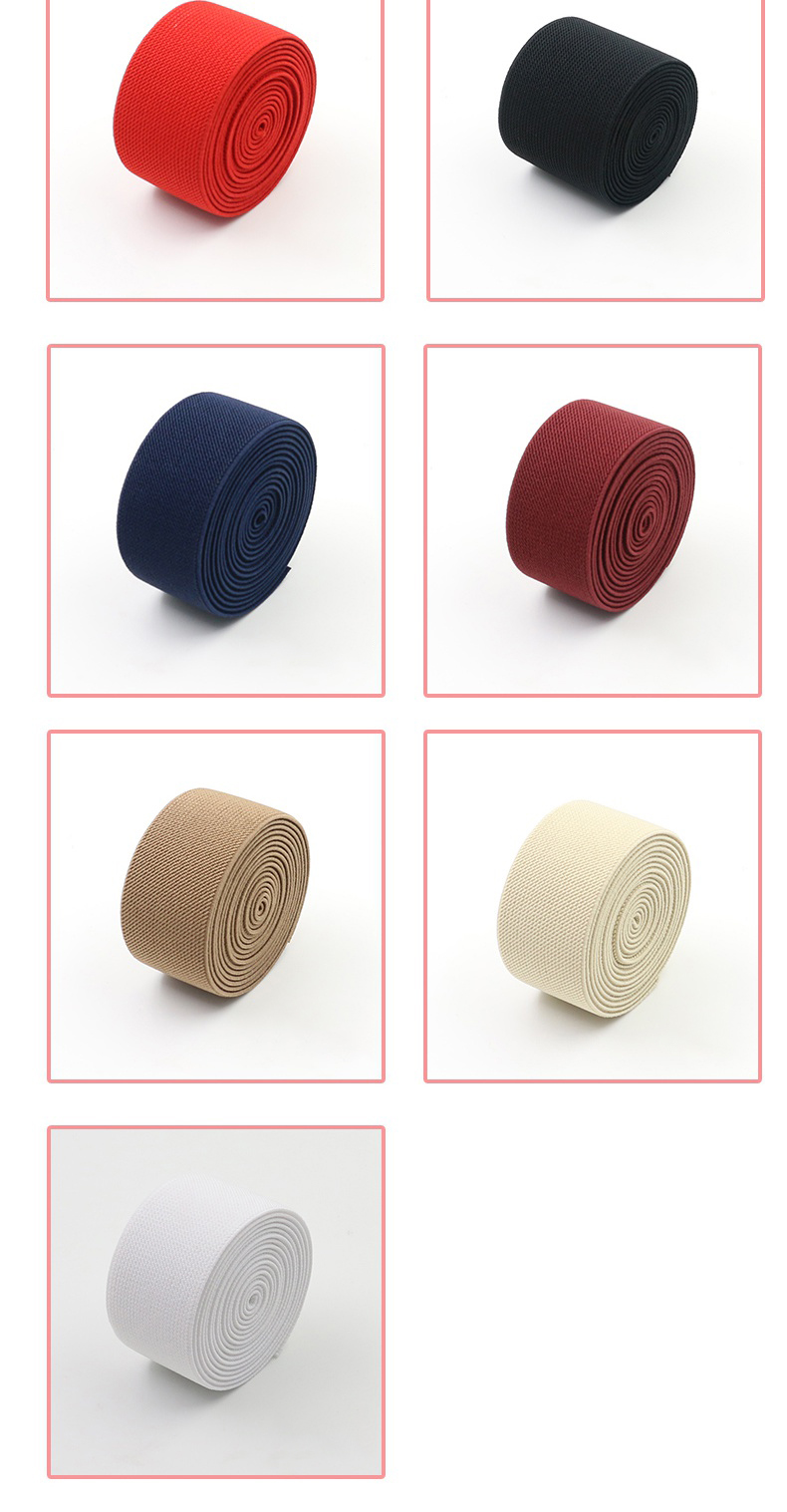 Color Knitted Braided Elastic Band TCZM01 05 Factory Wholesale White Black Bags Shoes Spandex Technics Time Lead Support Feature