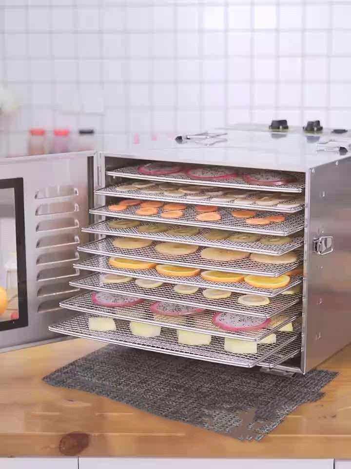 Stainless Steel Fruit Drying Machine / Industrial Food Dehydrator Machine For Sale 35~80℃