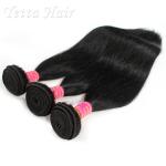 Natural Black Silky Straight Human Hair Extensions , Long Lasting European