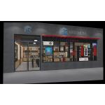 1500mm Long Cell Phone Display Showcase T4 LED 2400mm Width Mobile Phone Display