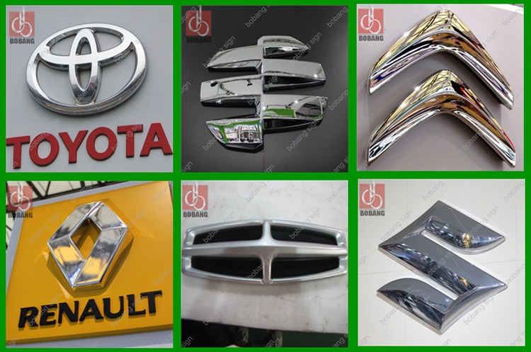 frontlit backlit lighting and side vacuum forming arcylic lighting car logo for 4s car shop