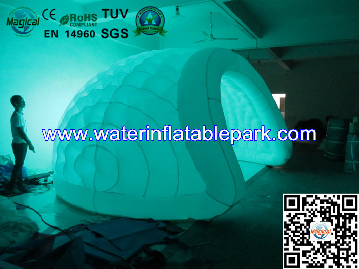 Lighting Inflatable Luna Tent For Party , Light Dome Tent Inflatable Igloo