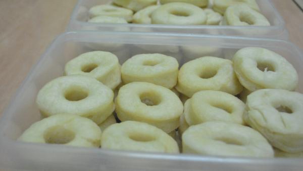 Semi Finished Frozen Donut Production Line With Product Sandblasting European