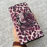 Authentic Stingray Skin Leopard Tiger Designer Long Wallet Genuine Leather Women