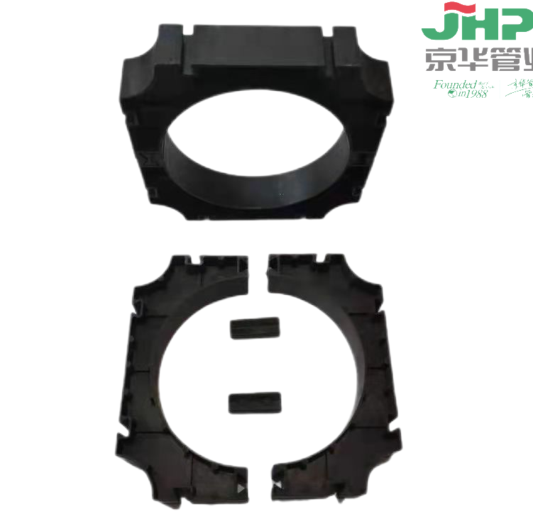 Black Thickened Power Grille PE Pipe Fittings Plastic Pipe Support Brackets For Construction Industry