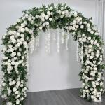 Artificial Flowers Metal Arch Heart-Shaped Wedding Decoration for Garden Home