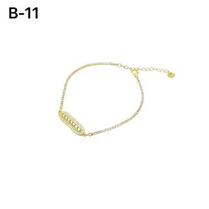Quality Silver Ladies Bracelets Bangle Interlocking Circles Flexible Diamond Bangle wholesale