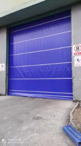 Quality Blue Industrial Fabric Roll Up Doors Security Protection Fast Stacking Doors wholesale