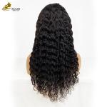 4*4 Frontal Lace Virgin Human Hair Natural Black Curl Wigs With Anti Slip Strips