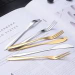 Customized Logo Acceptable Vintage Silver Stainless Steel Cutlery Set for Travel