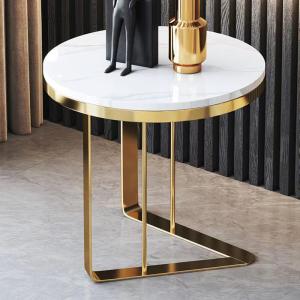Quality SEDIA Stainless Steel Marble Sofa Side Table For Living Room wholesale