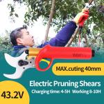 43.2V Lithium Battery Electric Pruning Scissors Charging Garden Bypass Electric