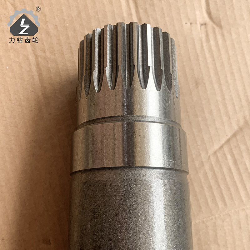 HD400 Swing Pinion Shaft 11 Teeth 24 Keys Hydraulic Excavator Swing Gearbox