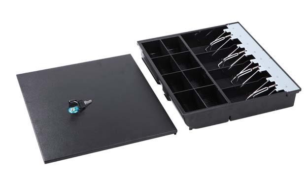 Lockable Manual Cash Drawer Under Counter Customized Steel Construction 410M
