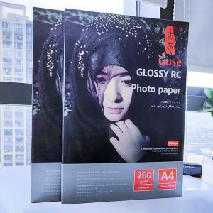 Quality RC A4 Glossy Photo Paper 260gsm For Wedding Photograthy Albums wholesale