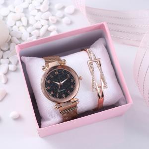 Quality Women'S Wrist Watch Gift Set With Gypsophila dial Nonwaterproof wholesale