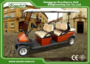 Quality Brown Red 6 Seater Electric Golf Buggy ADC 48V Battery Powered wholesale