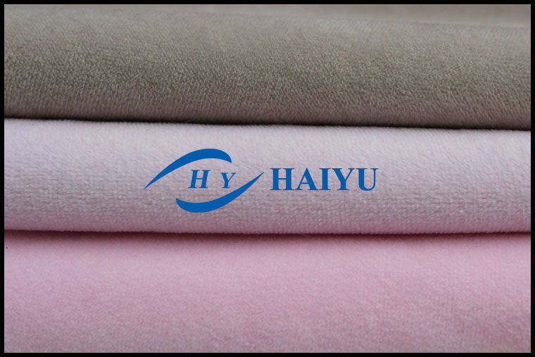 100% polyester soft minky fabric/(grey fabric)/ baby clothing fabric