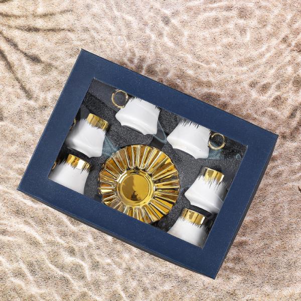 Elegant Coffee Tea Wallpaper Design Ceramic Western Dinner Set for Sustainable
