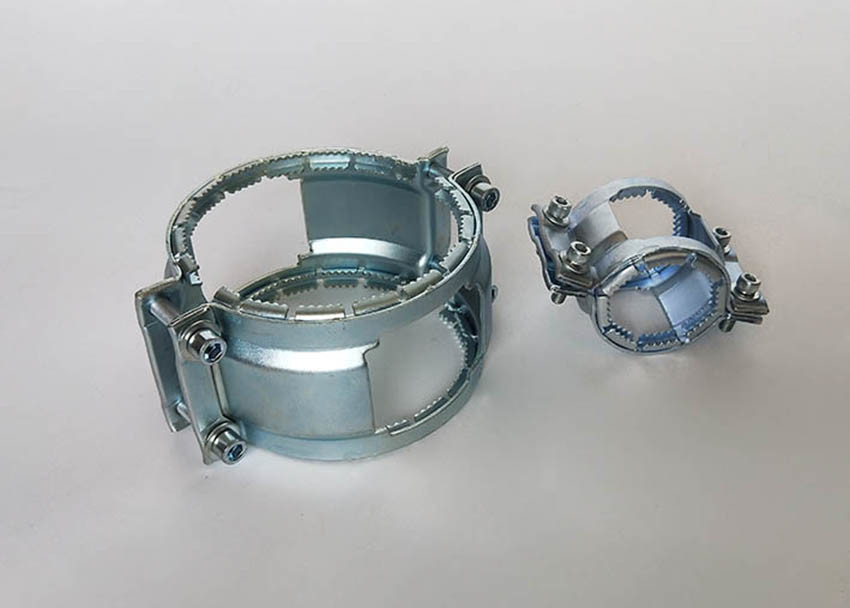 Galvanized Steel SML EN877 Cast Iron Heavy Pipe Clamp Grip Collar For Couplings