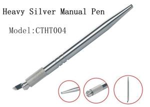 Quality Heavy Silver Manual Tattoo Pen / 3D Microblading Eyebrow Pen wholesale
