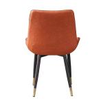 Modern Design Elegant Upholstery Dining Chairs with Metal Legs and PU Leather