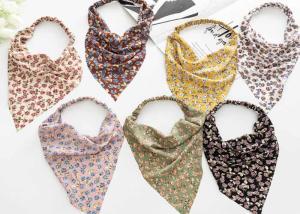 Quality Europe United States floral hair band square scarf hair girl elastic headband cross-border hot bun head triangle wholesale