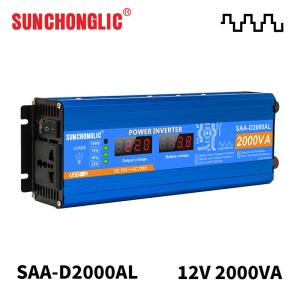 Quality 2000W Display Inverter Modified Sine Wave Inverter DC 5V 1A USB 12v 220v wholesale