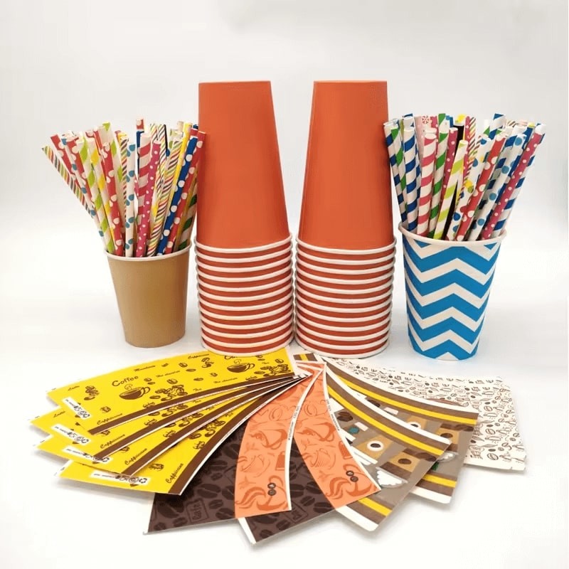 Biodegradable PLA Coated Paper Cup Fan FSC Certified Paper Cup Blanks