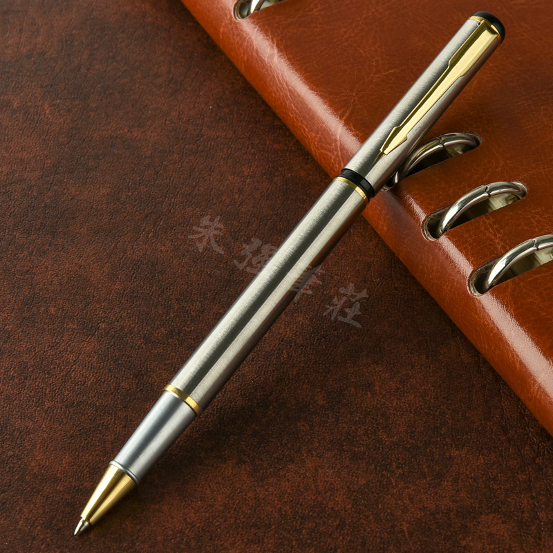 Novelty Ballpoint Pen Black Metal Signature Pen for Spot Supplies Laser Engraving Logo Free Advertising