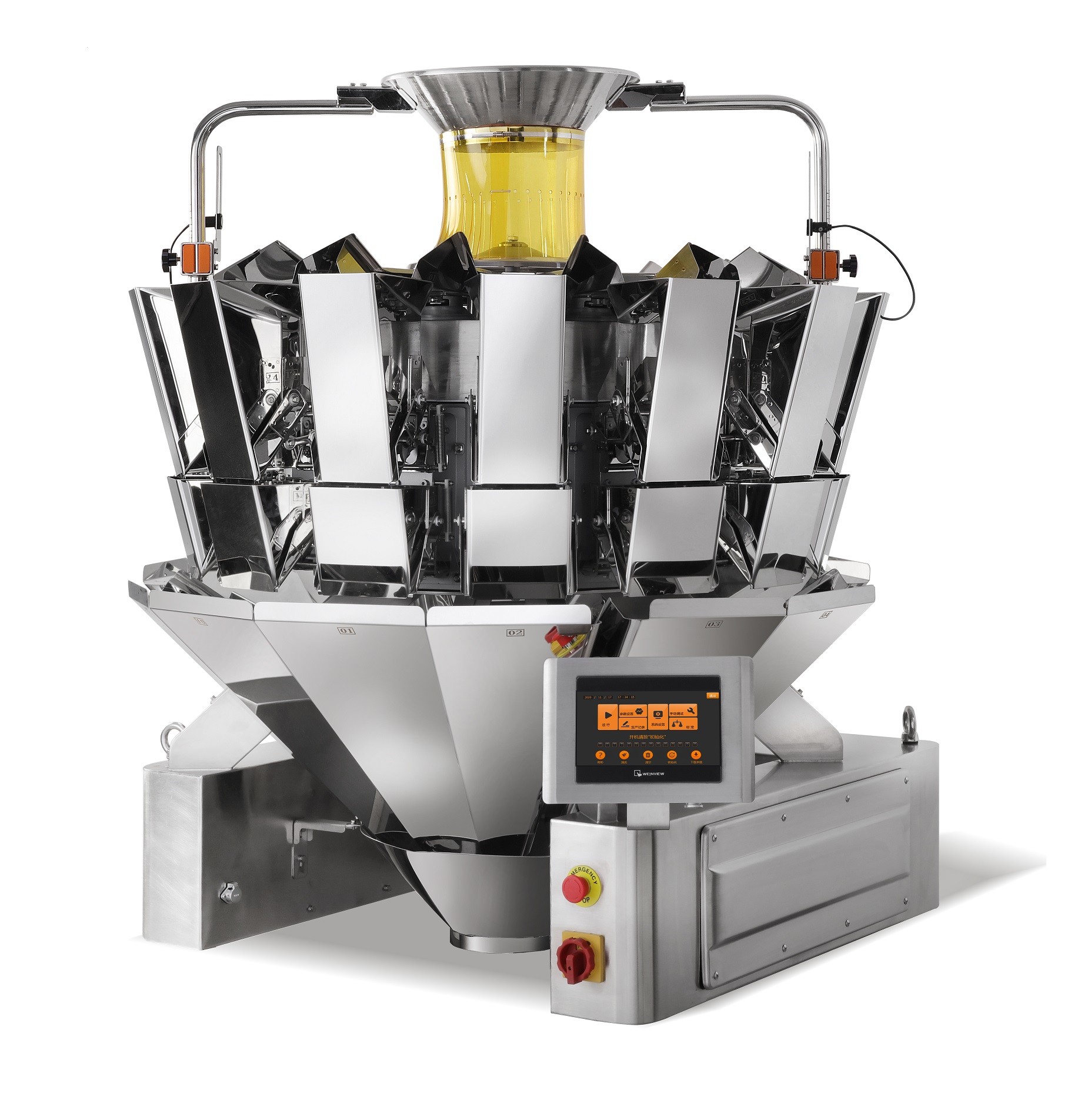 10 Heads 1.6L 2.5l High Speed Plc Multi-Head Weigher with touch screen