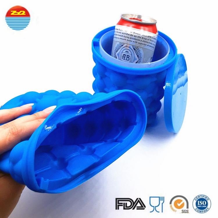 Safe To Clean Silicone Ice Cube Trays , Chocolate Silicone Ice Block Moulds