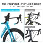 Carbon KOOTU Road Bike 22 Speed 8.6kg Weight No Fork Suspension