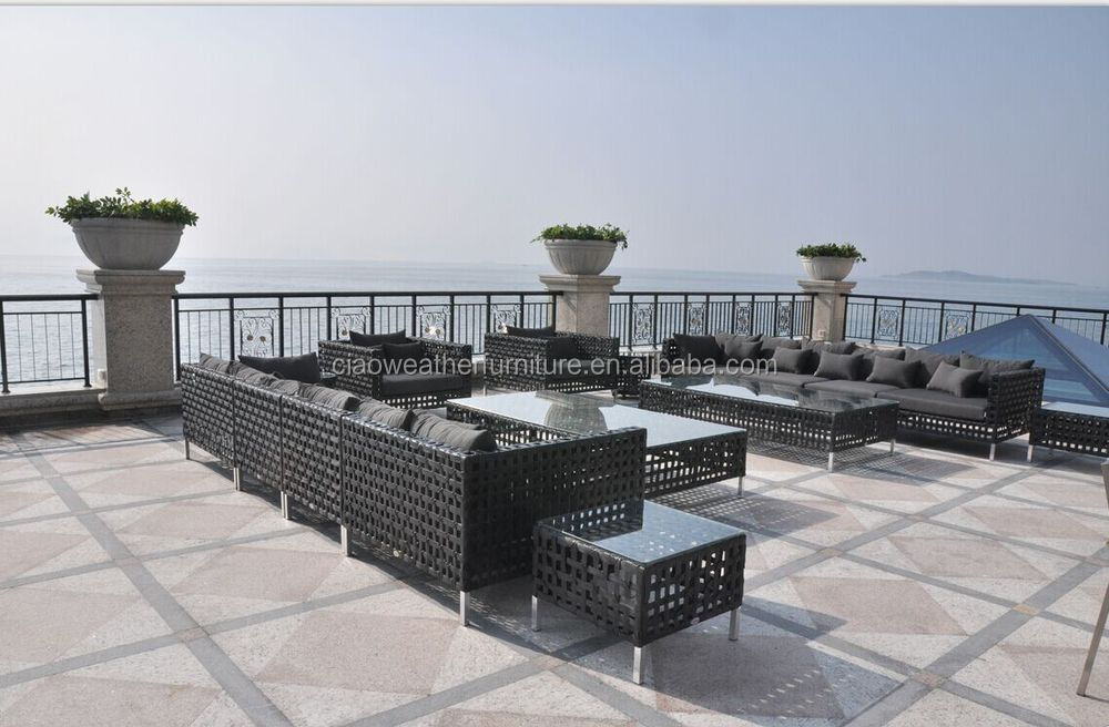 Custom Design Outdoor Rattan Sofa 100% Hand Woven Mall Furniture Random Combination