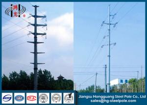 Quality Anticorrosive Angel Type Electrical Steel Utility Poles , Steel Power Poles wholesale