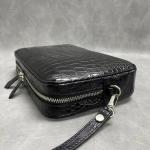 Authentic Real Crocodile Belly Skin Zipper Closure Male Clutch Purse Genuine