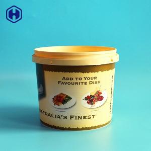 Quality BBQ IML Bucket Spice Food Plastic Container Max Temperature Below 120℃ wholesale
