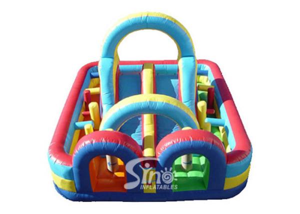 Great fun giant outdoor colorful kids inflatable obstacle course interactive