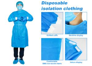 Quality SMS Disposable Isolation Aprons , SMS Disposable Medical Protection Gown wholesale