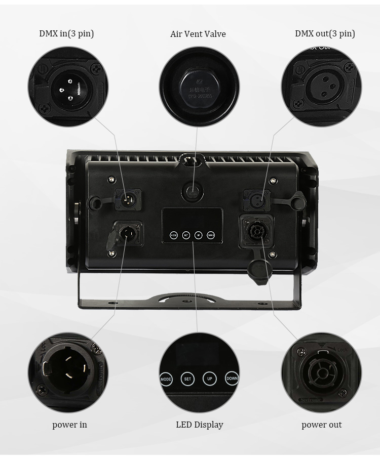 Outdoor Landscape 240V 80W Square LED Flood Light In Theme Park
