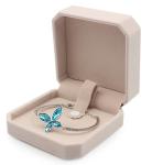 Personalized Jewelry Velvet Box Hot Stamping Suede Plastic Necklace Jewelry Box