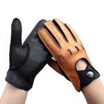 Deerskin Leather Without Lining Leather Driving Gloves