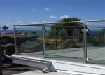 Outdoor Terrace Stainless Steel Glass Balustrade 316SS Post Glass Railing Modern