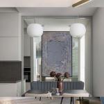 Italy Creative Kitchen Pendant Lights Minimalism Living Room Kushi Pendant Lamp