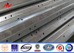 12m Africa Galvanized Steel Pole , Steel Utility Poles With 3 Levels Of Arms